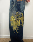 Ultra Baggy Vintage EPV Denim "Dragons" Blue
