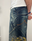 Ultra Baggy Vintage EPV Denim "Dragons" Blue