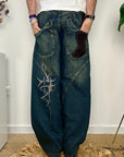 Vintage EPV Denim "Thorns and Leather" Blue