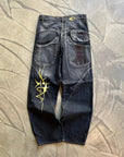 Ultra Baggy EPV Denim "Thorns and Leather" Black