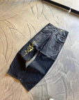 Ultra Baggy EPV Denim "Thorns and Leather" Black