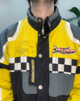 Veste Vintage Racing Ski-Doo Jaune Grise Noire