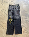 Ultra Baggy EPV Denim "Thorns and Leather" Black